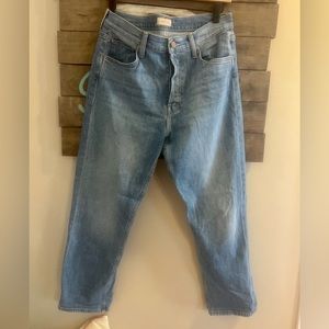 Mother denim straight leg jeans, button fly. Size 29.